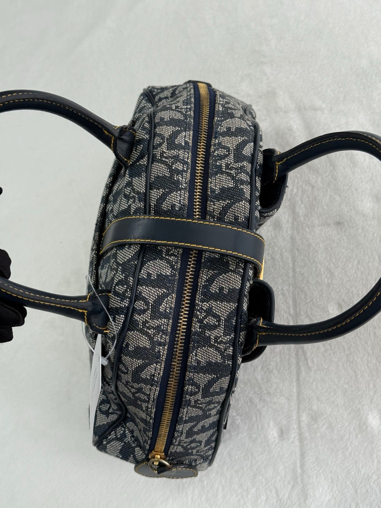 Dior Monogram Mini Saddle Bowler Navy