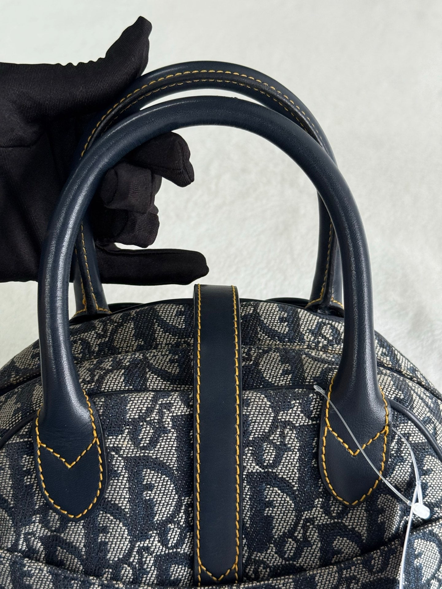 Dior Monogram Mini Saddle Bowler Navy
