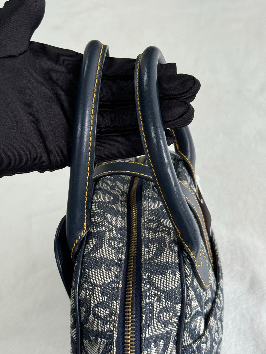 Dior Monogram Mini Saddle Bowler Navy