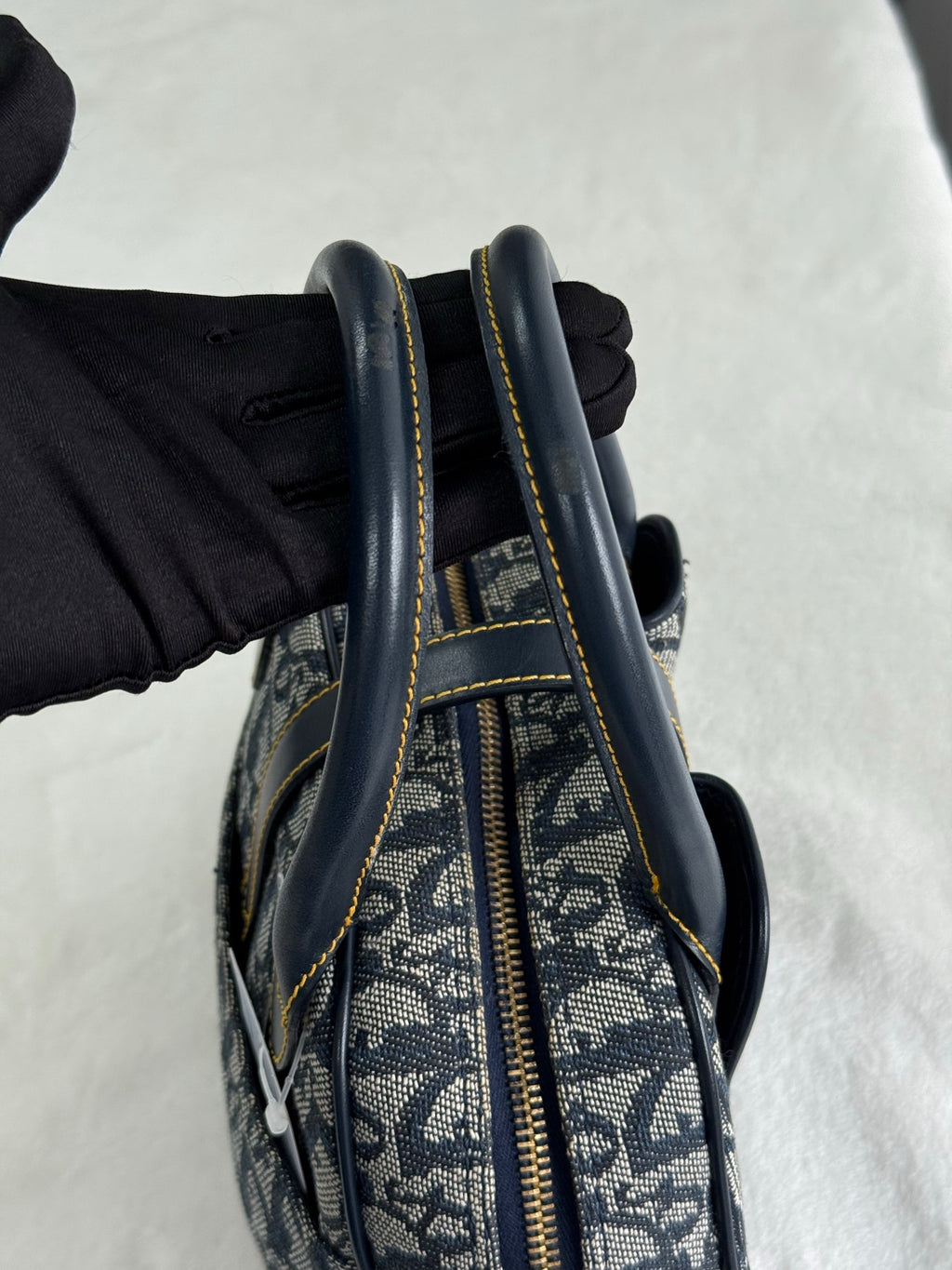 Dior Monogram Mini Saddle Bowler Navy