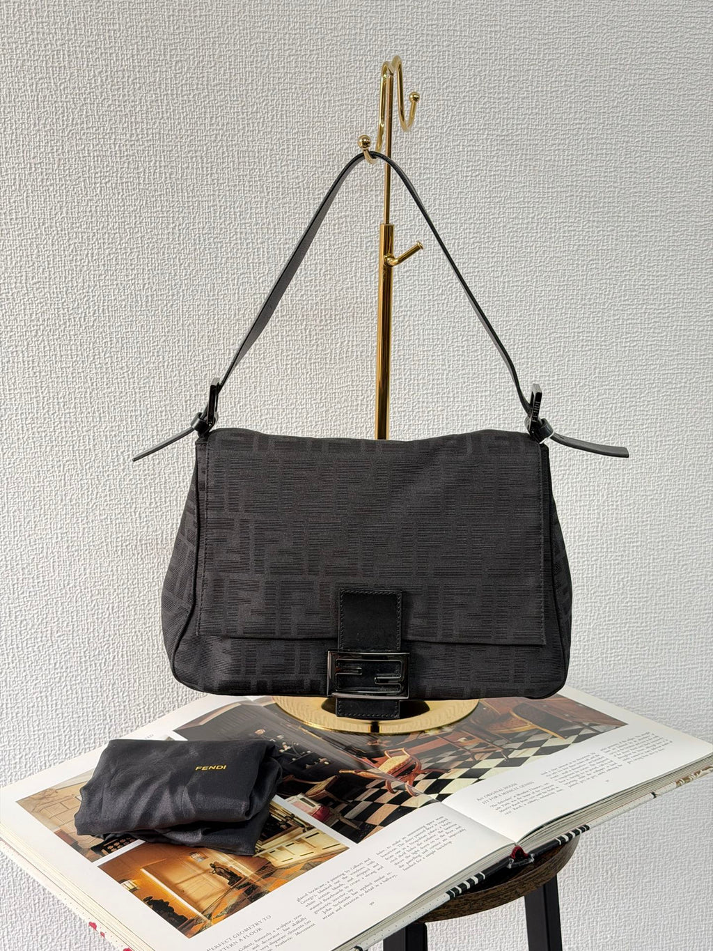 VINTAGE FENDI Mamma baguette zucca wool