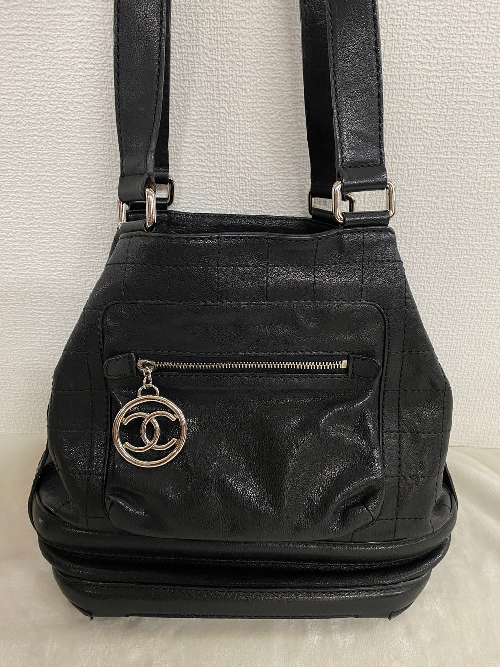 CHANEL Black-silver Totebag