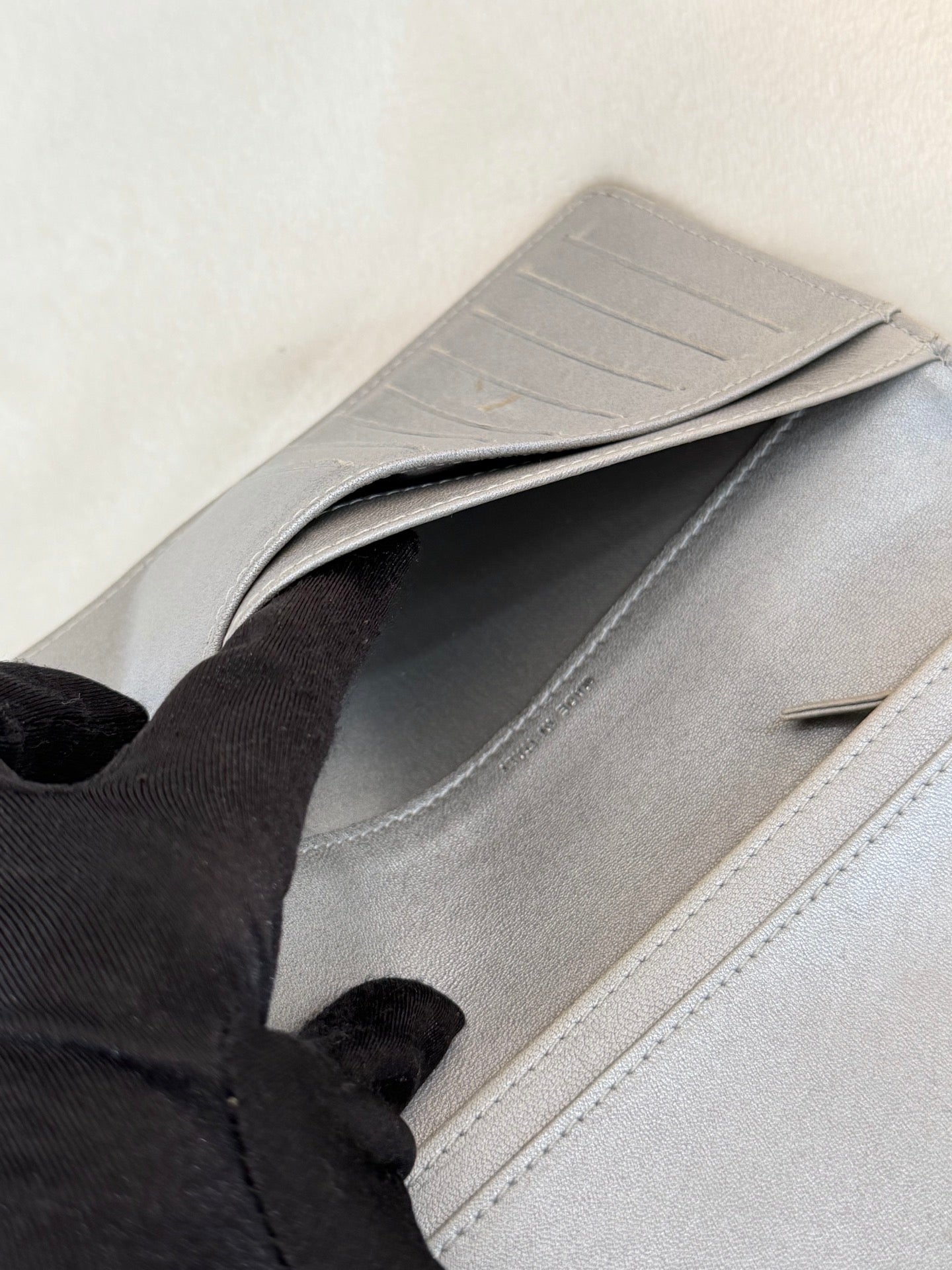 CHANEL Patent Camellia Bifold Wallet