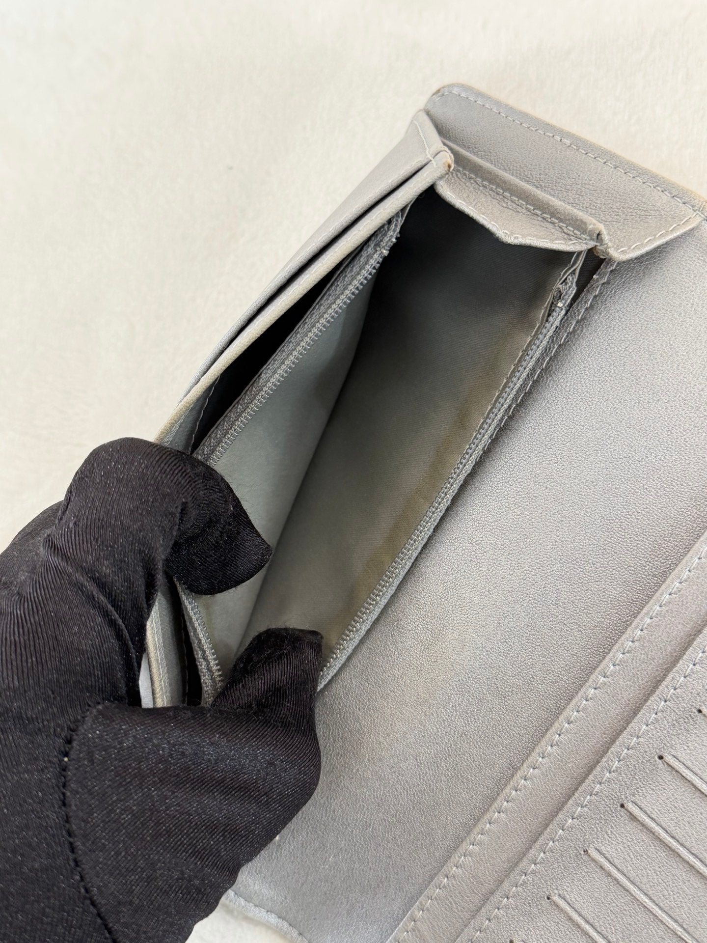 CHANEL Patent Camellia Bifold Wallet