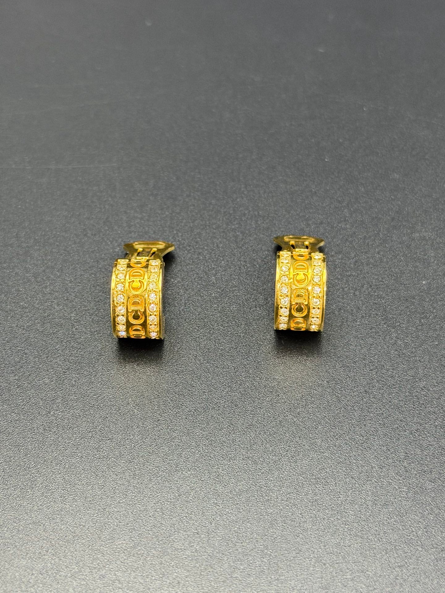 CHRISTIAN DIOR Rhinestone Earring