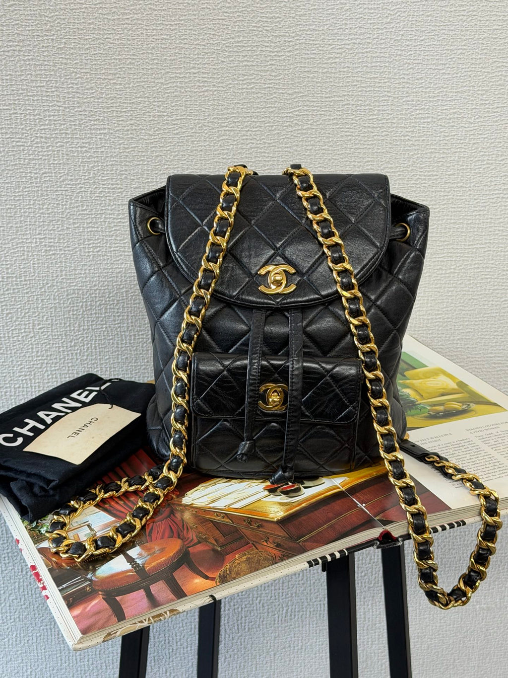 CHANEL Double C Lambskin Backpack