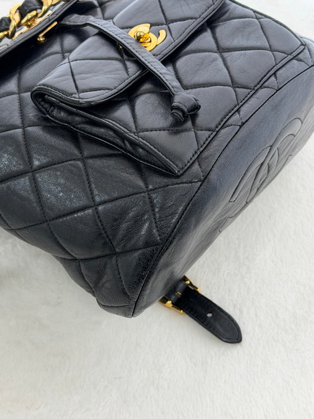 CHANEL Double C Lambskin Backpack