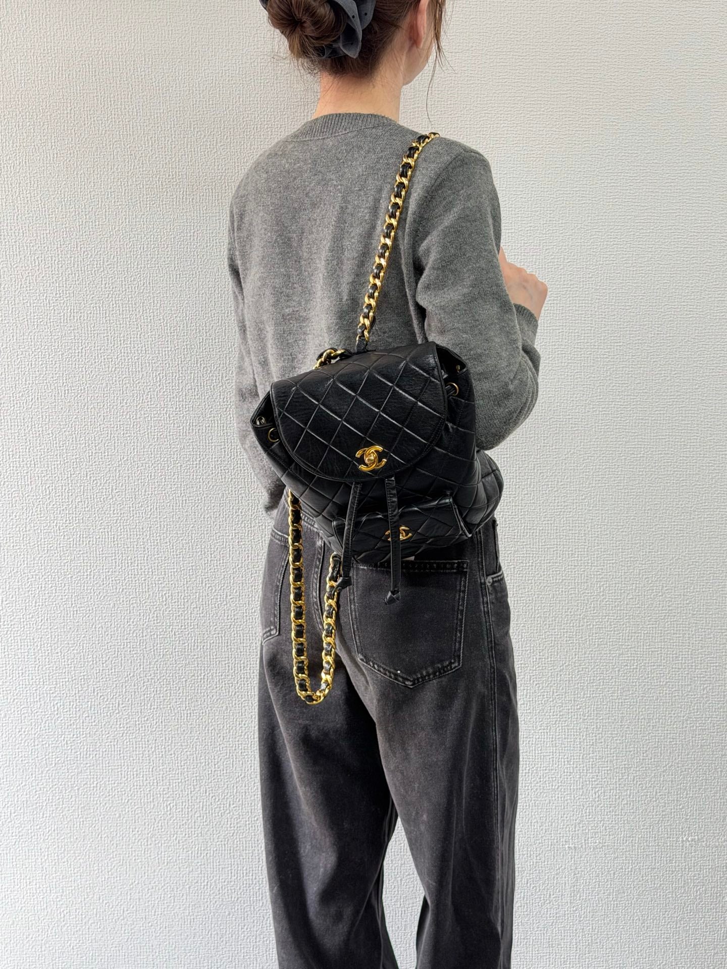 CHANEL Double C Lambskin Backpack