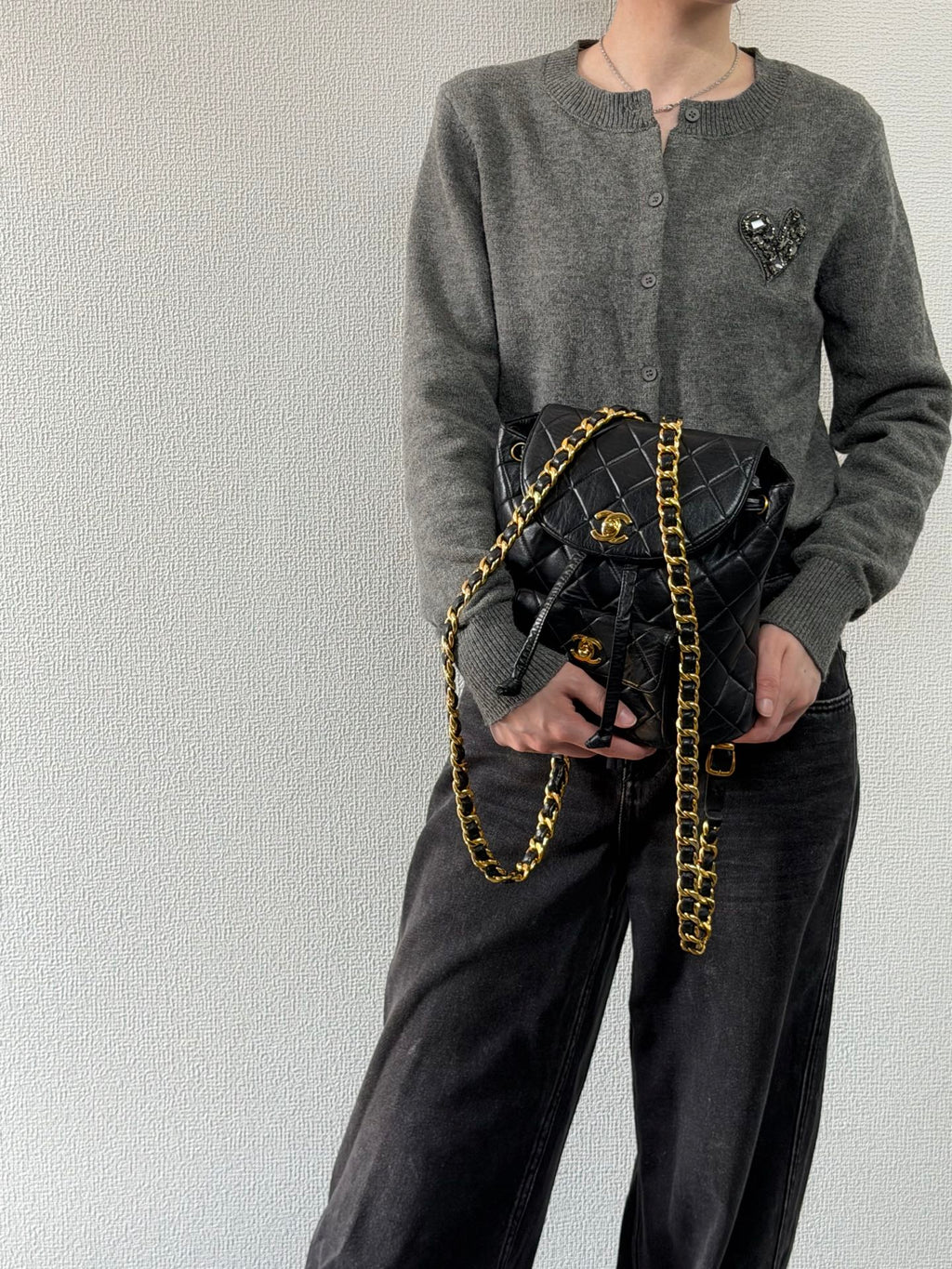 CHANEL Double C Lambskin Backpack
