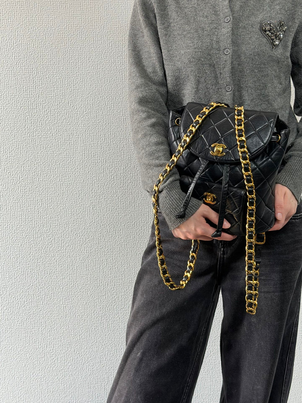 CHANEL Double C Lambskin Backpack