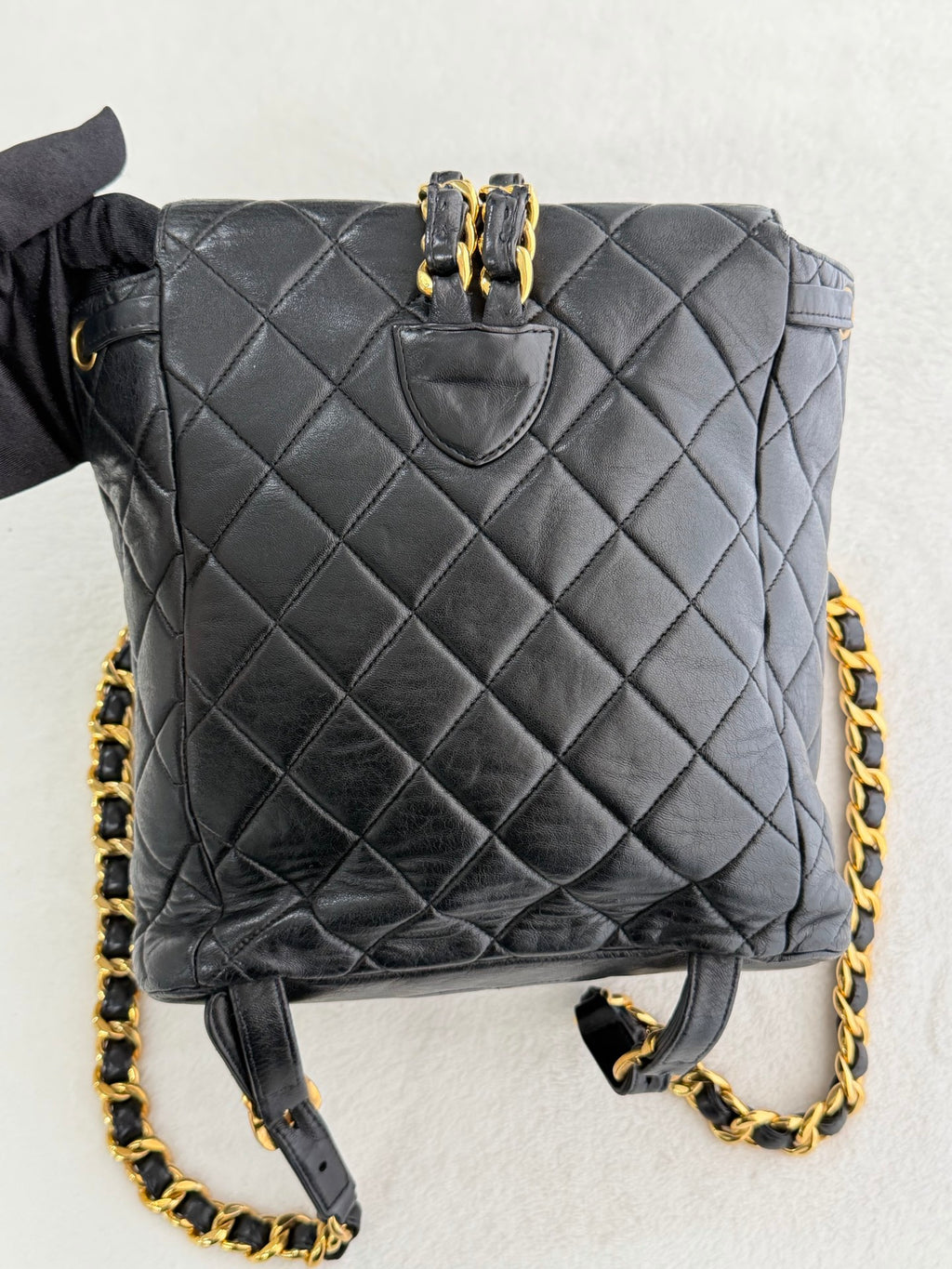 CHANEL Double C Lambskin Backpack