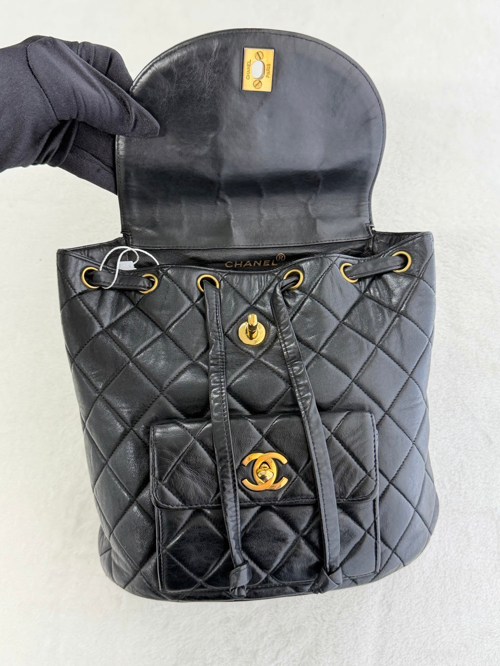CHANEL Double C Lambskin Backpack