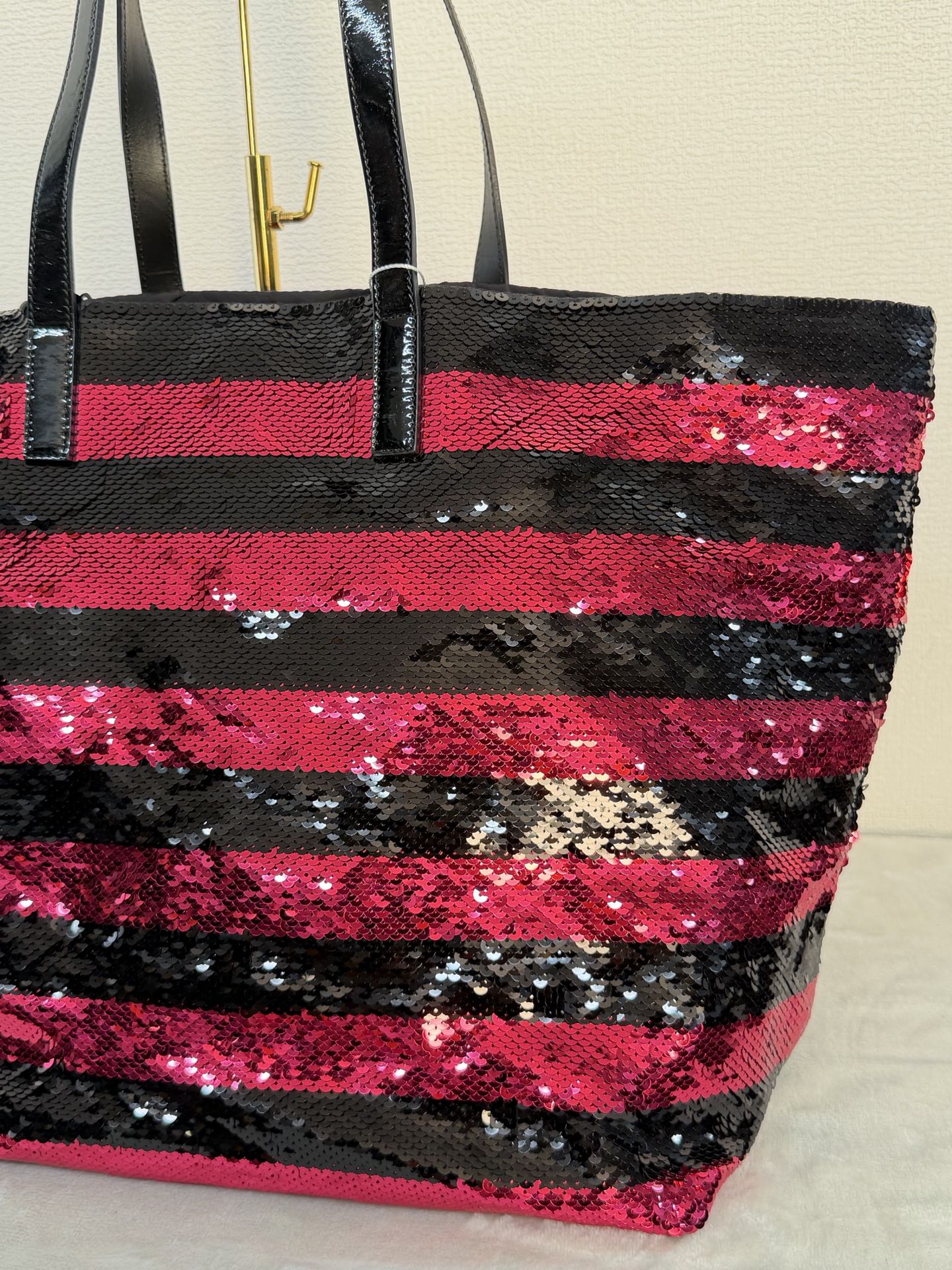 PRADA Sequin Stripe  Totebag