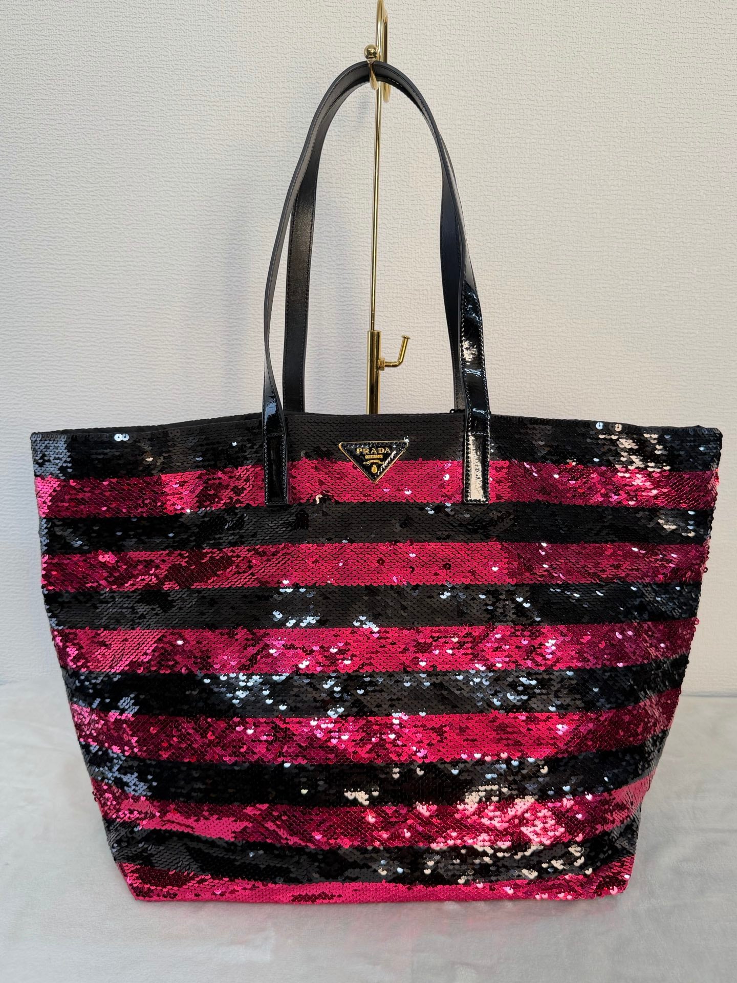 PRADA Sequin Stripe  Totebag