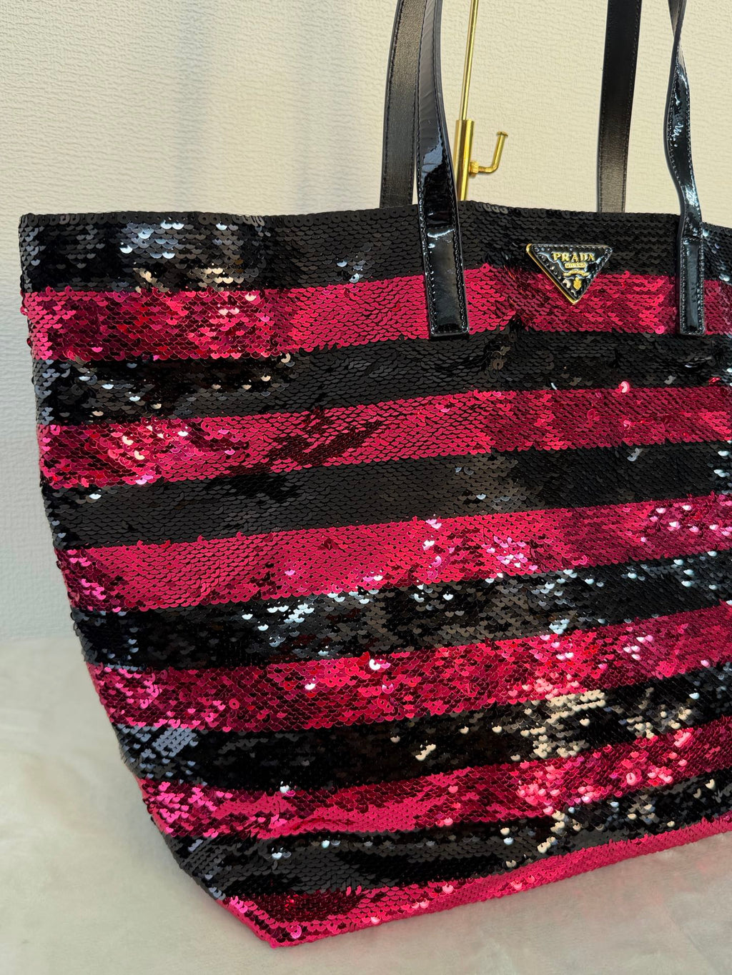 PRADA Sequin Stripe  Totebag