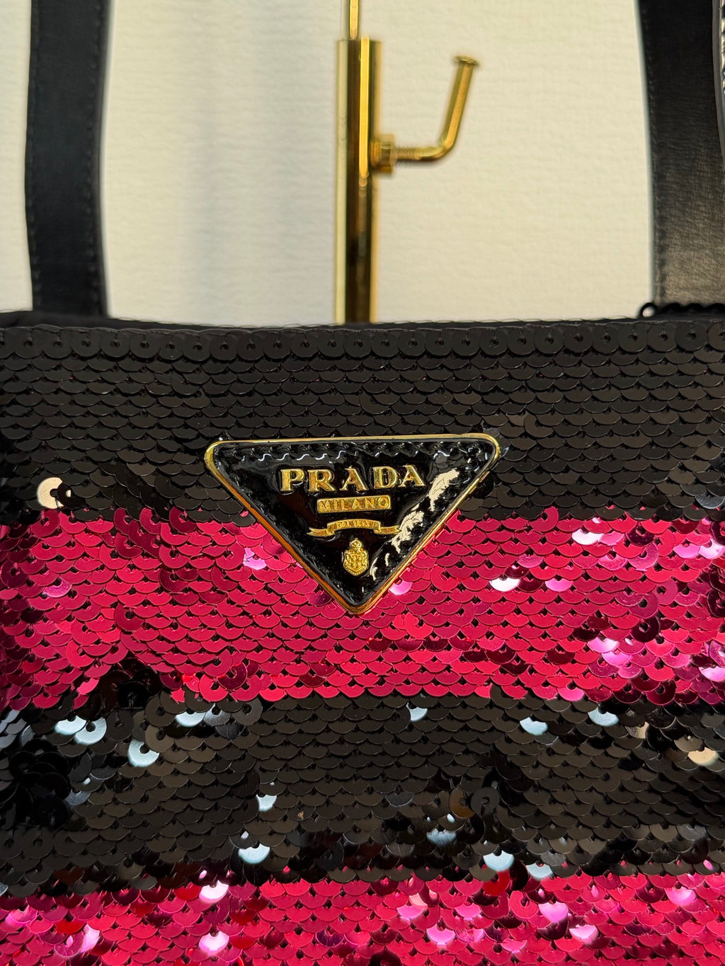 PRADA Sequin Stripe  Totebag