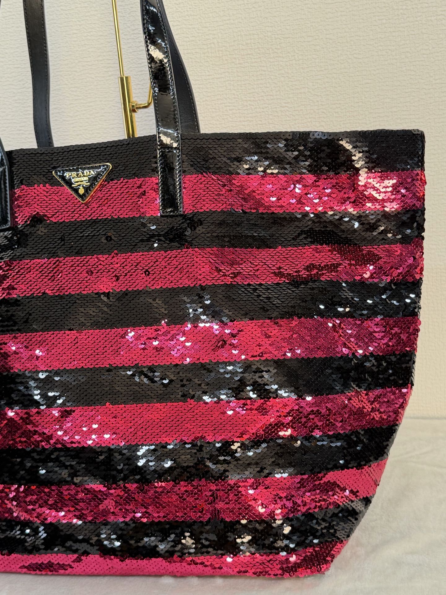 PRADA Sequin Stripe  Totebag