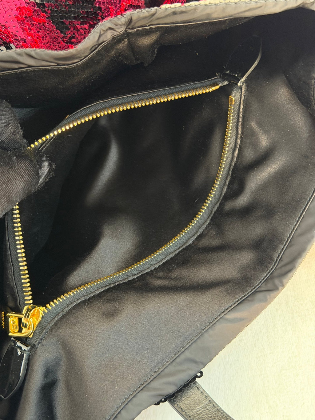 PRADA Sequin Stripe  Totebag