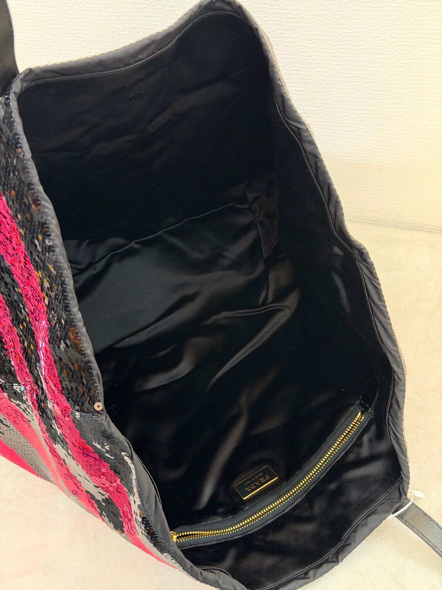 PRADA Sequin Stripe  Totebag