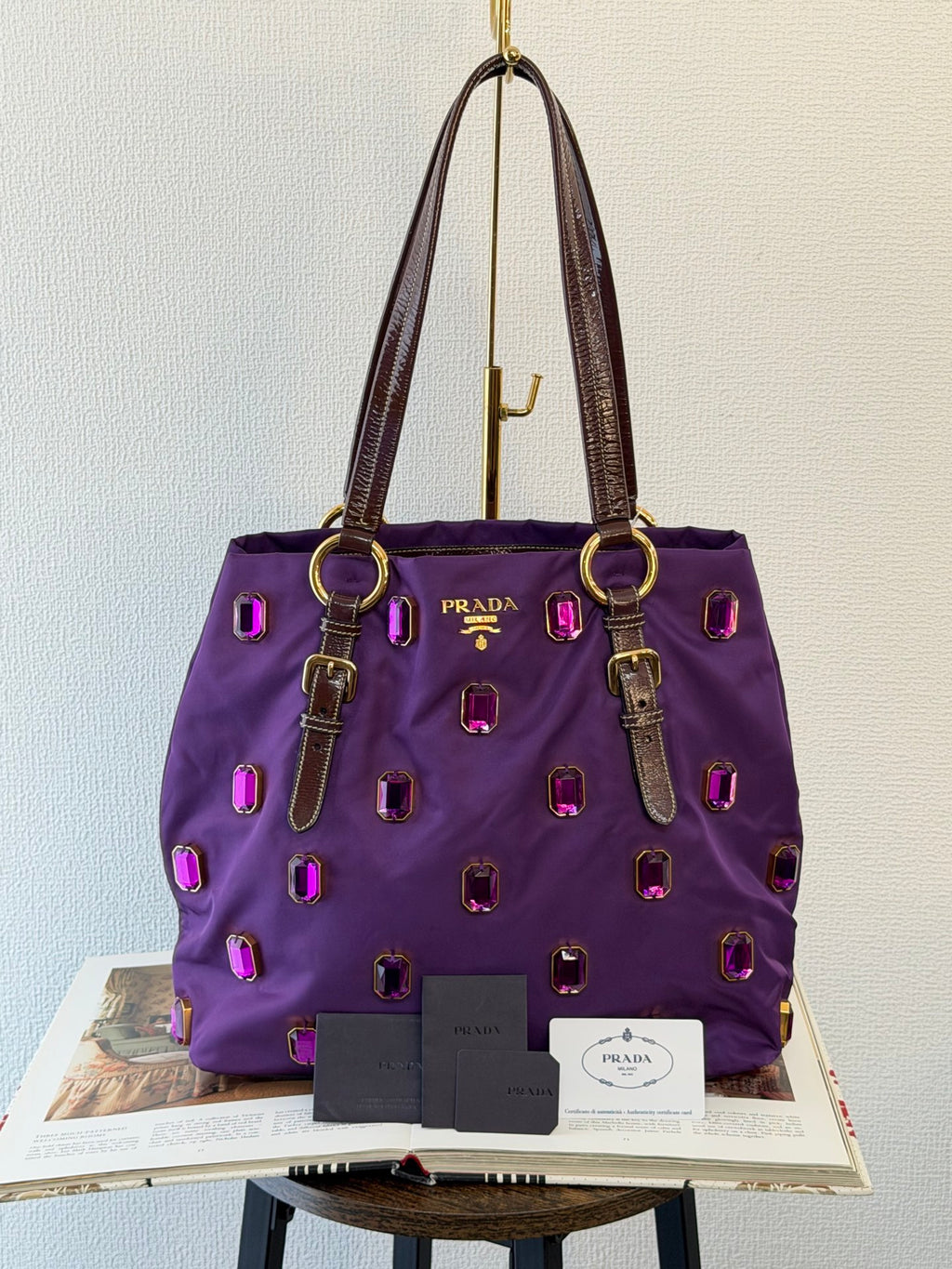 PRADA Bijou Tessuto  Nylon Totebag