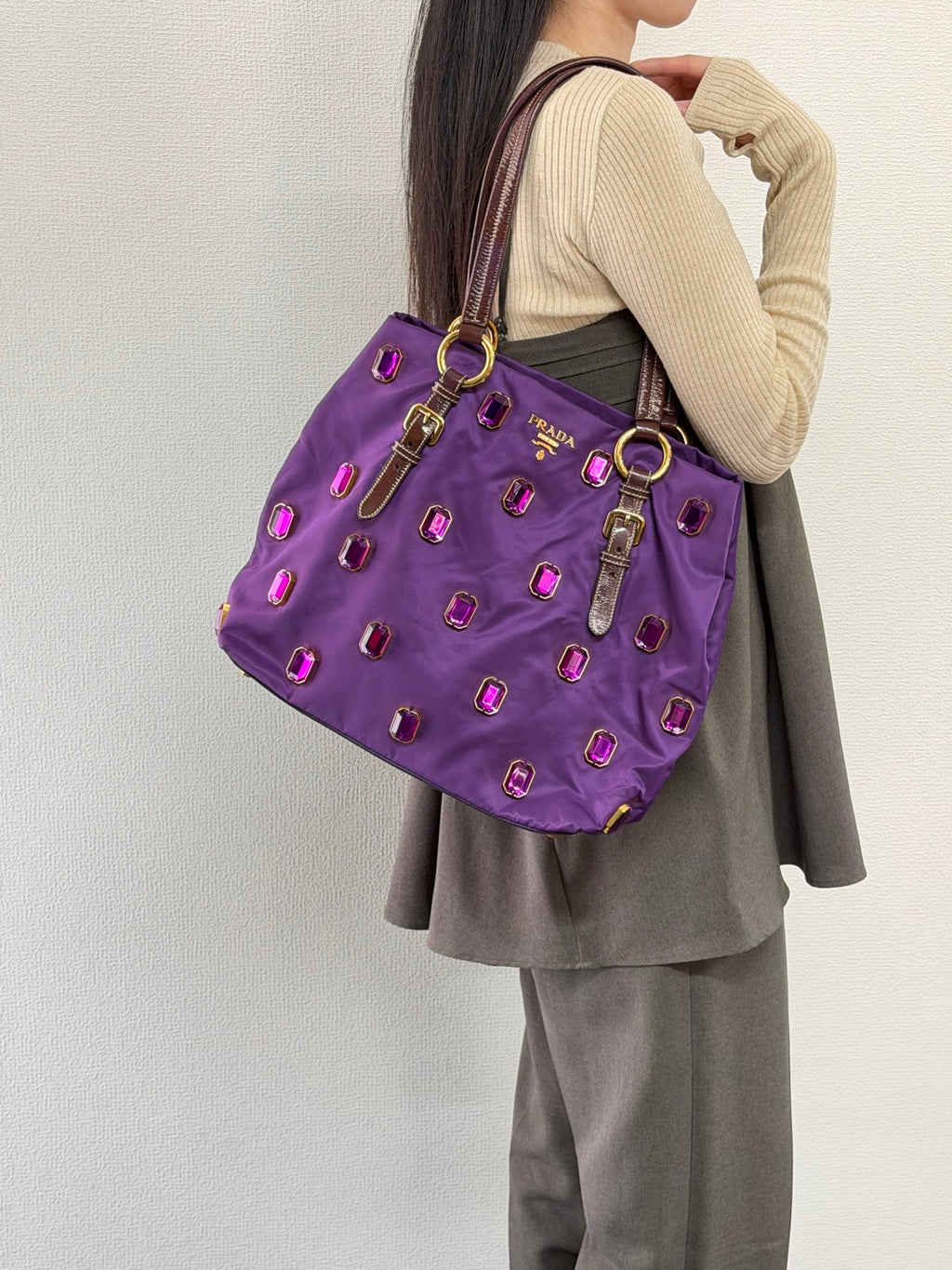 PRADA Bijou Tessuto  Nylon Totebag