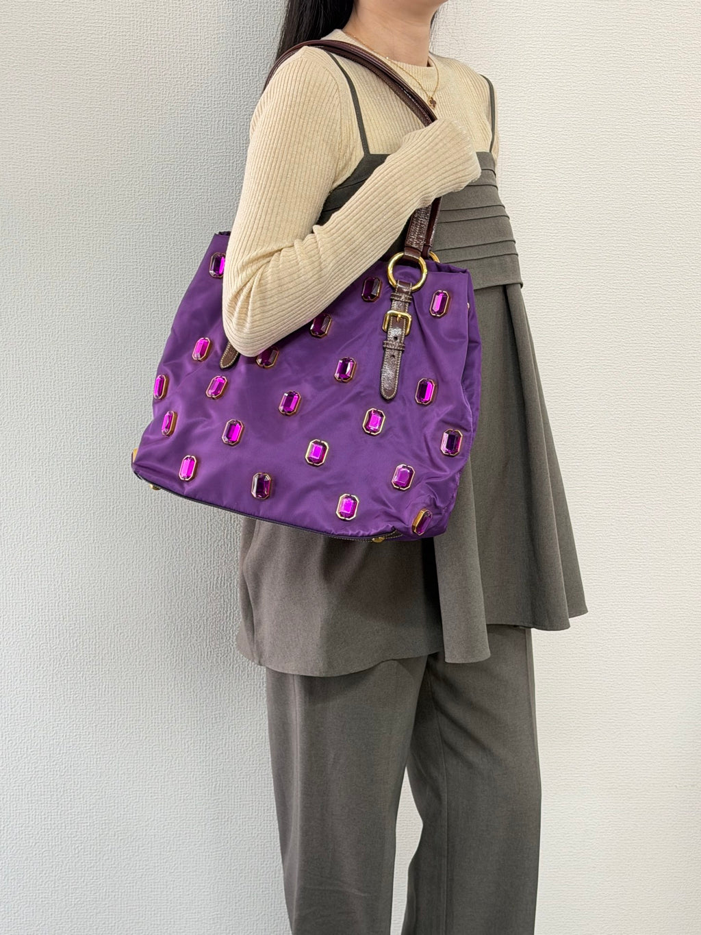 PRADA Bijou Tessuto  Nylon Totebag