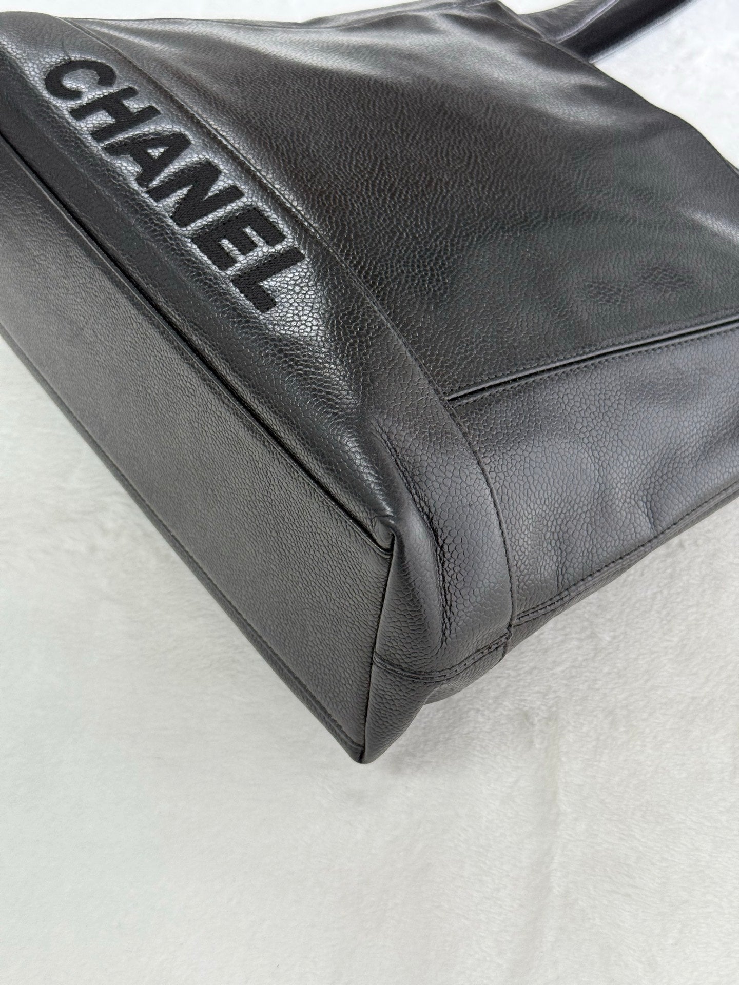 Authentic Chanel Caviar Leather Tote Shoulder Bag