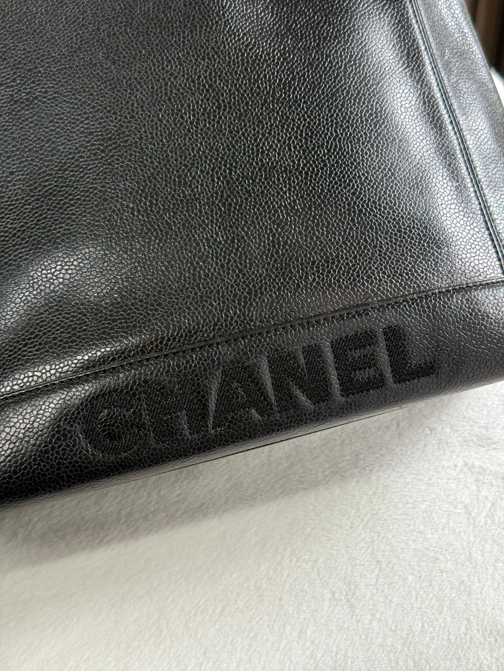 Authentic Chanel Caviar Leather Tote Shoulder Bag