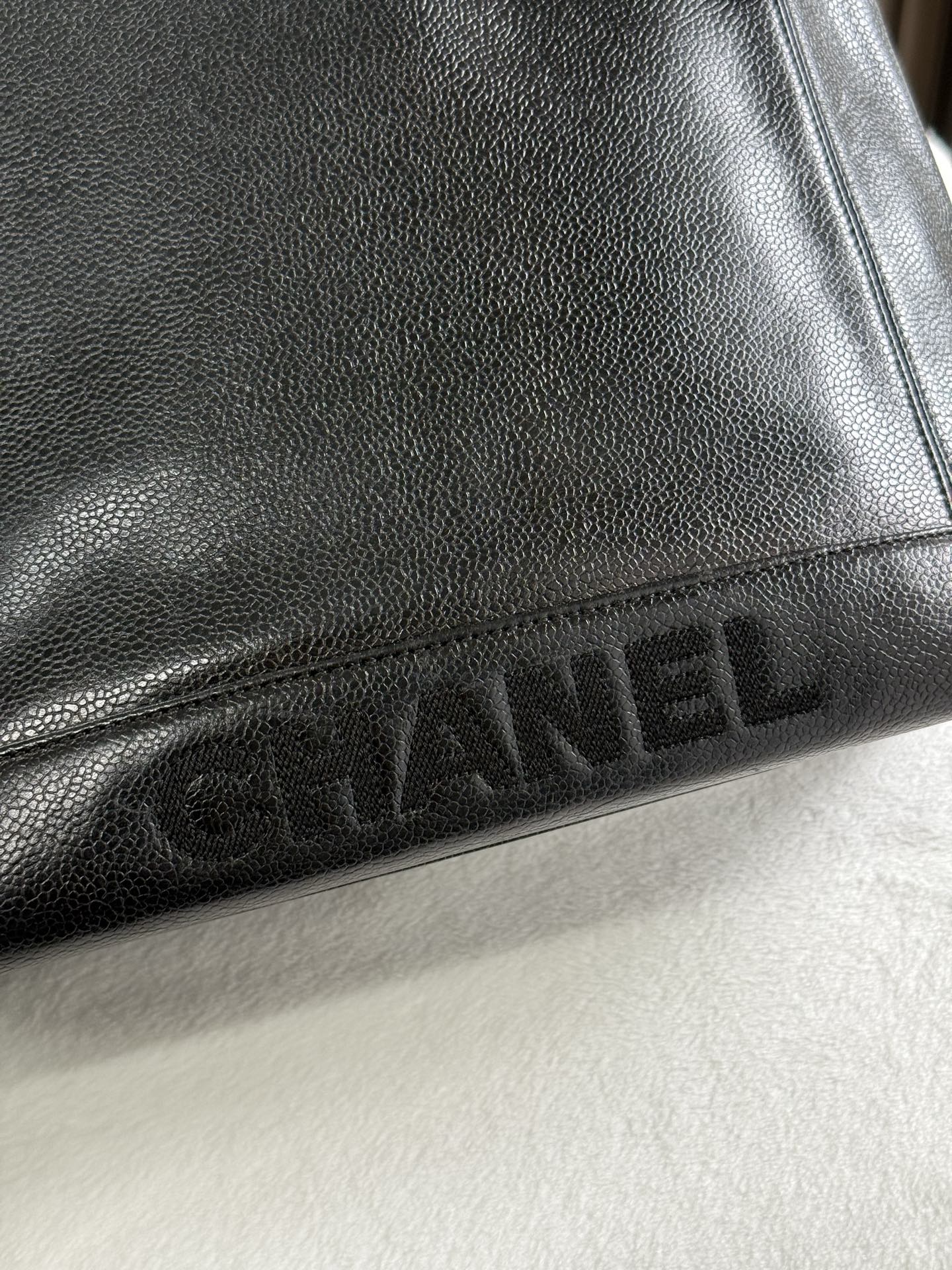 Authentic Chanel Caviar Leather Tote Shoulder Bag