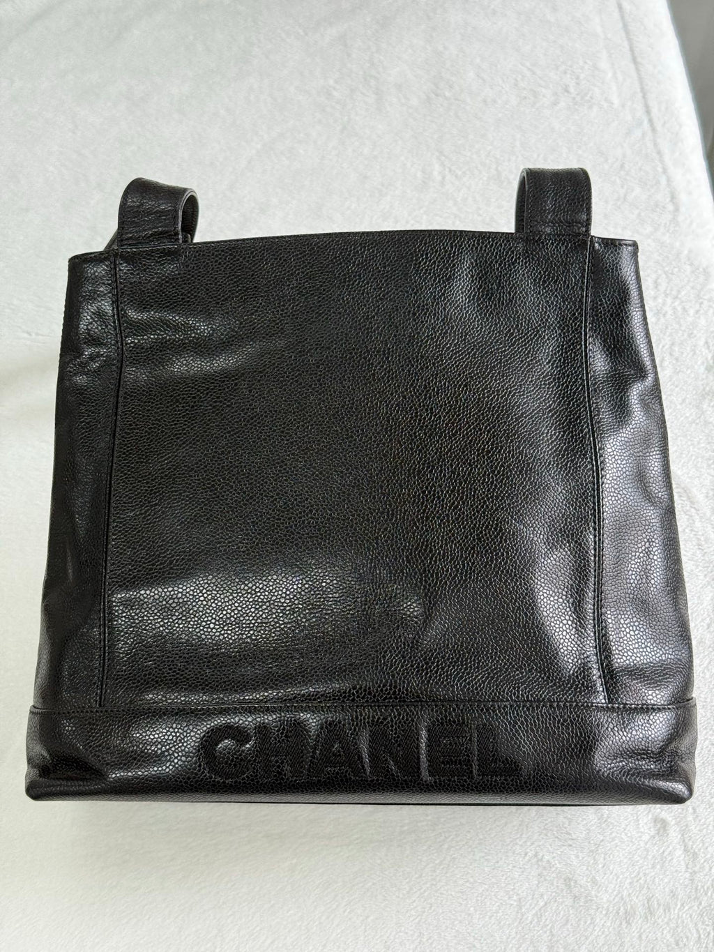 Authentic Chanel Caviar Leather Tote Shoulder Bag