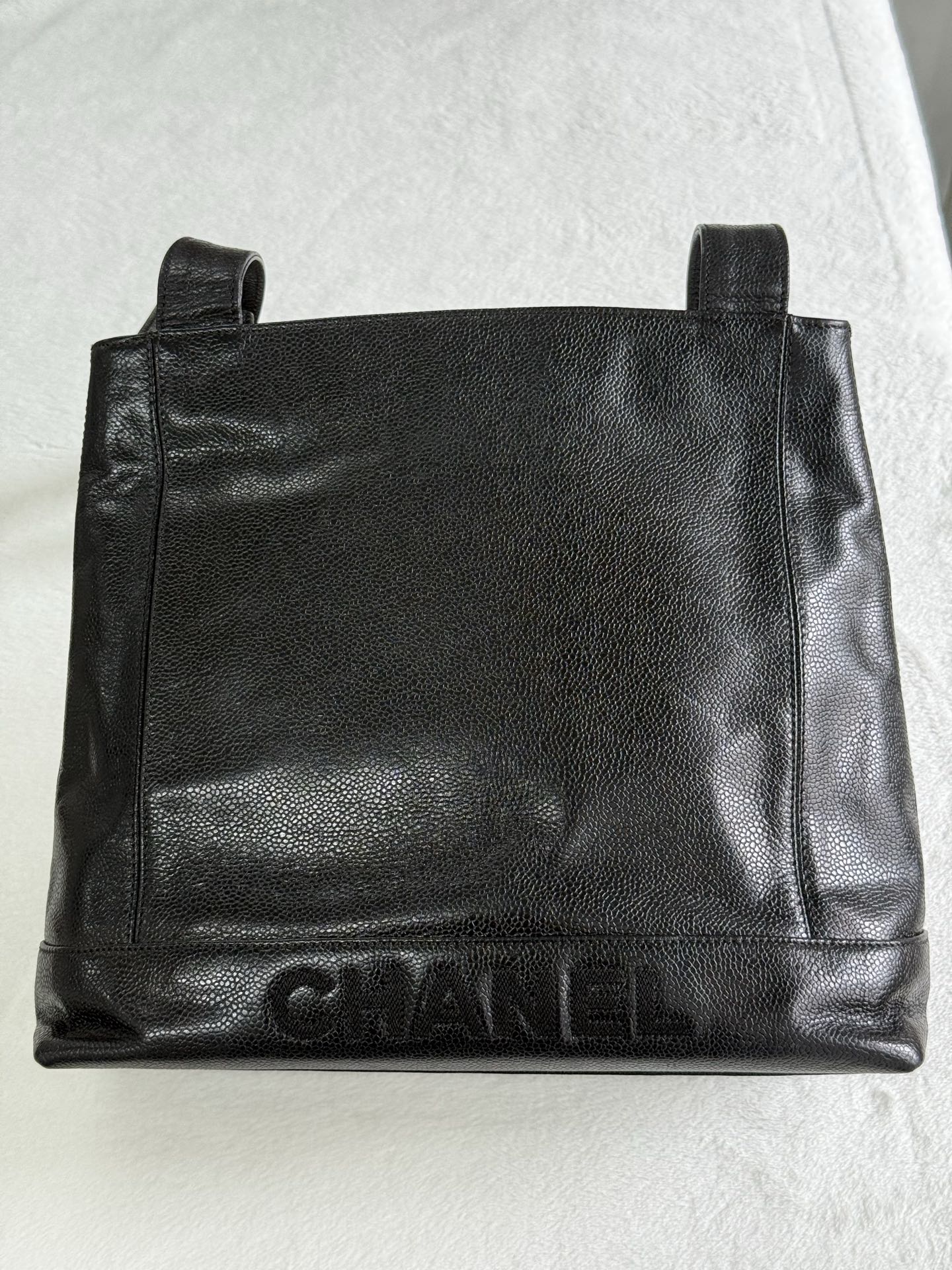 Authentic Chanel Caviar Leather Tote Shoulder Bag