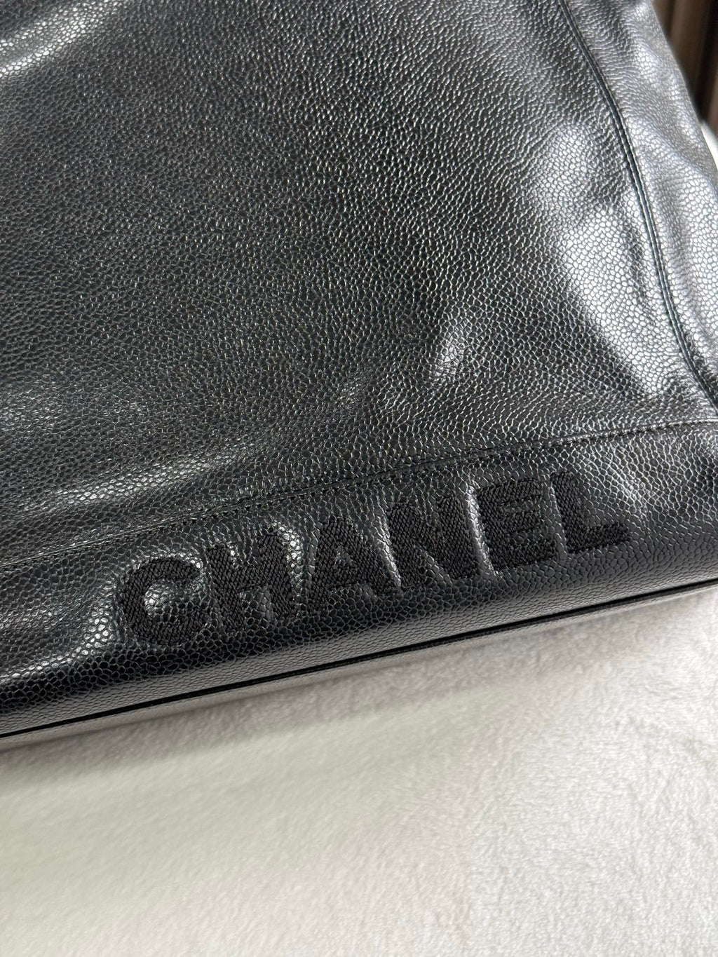 Authentic Chanel Caviar Leather Tote Shoulder Bag