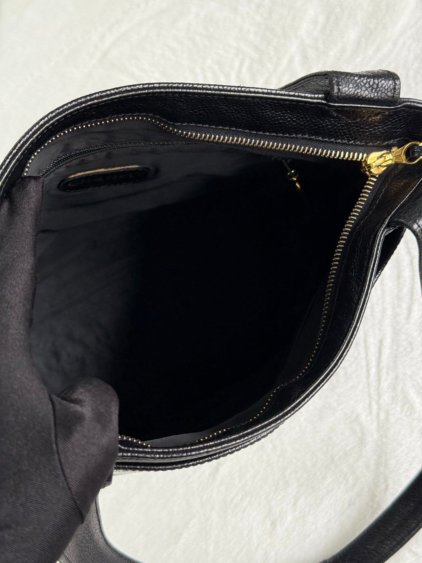 Authentic Chanel Caviar Leather Tote Shoulder Bag