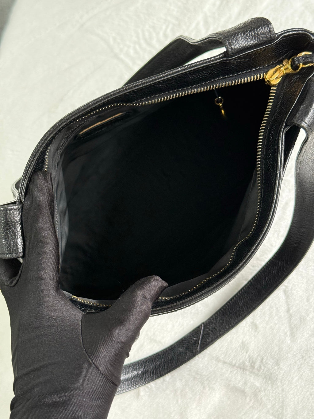 Authentic Chanel Caviar Leather Tote Shoulder Bag