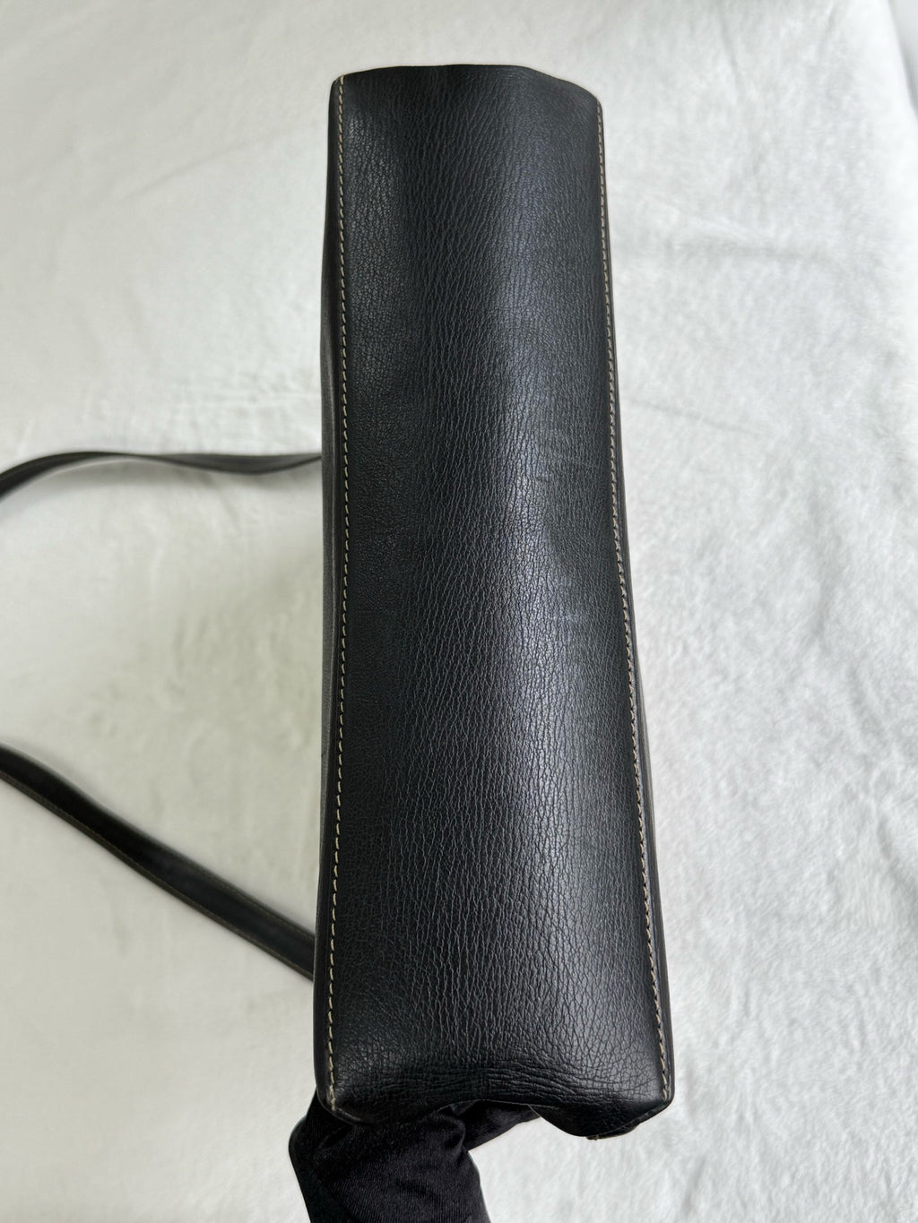 LOEWE Twisted handle 2WAY Shoulder bag Handbag Brown black Leather Gold