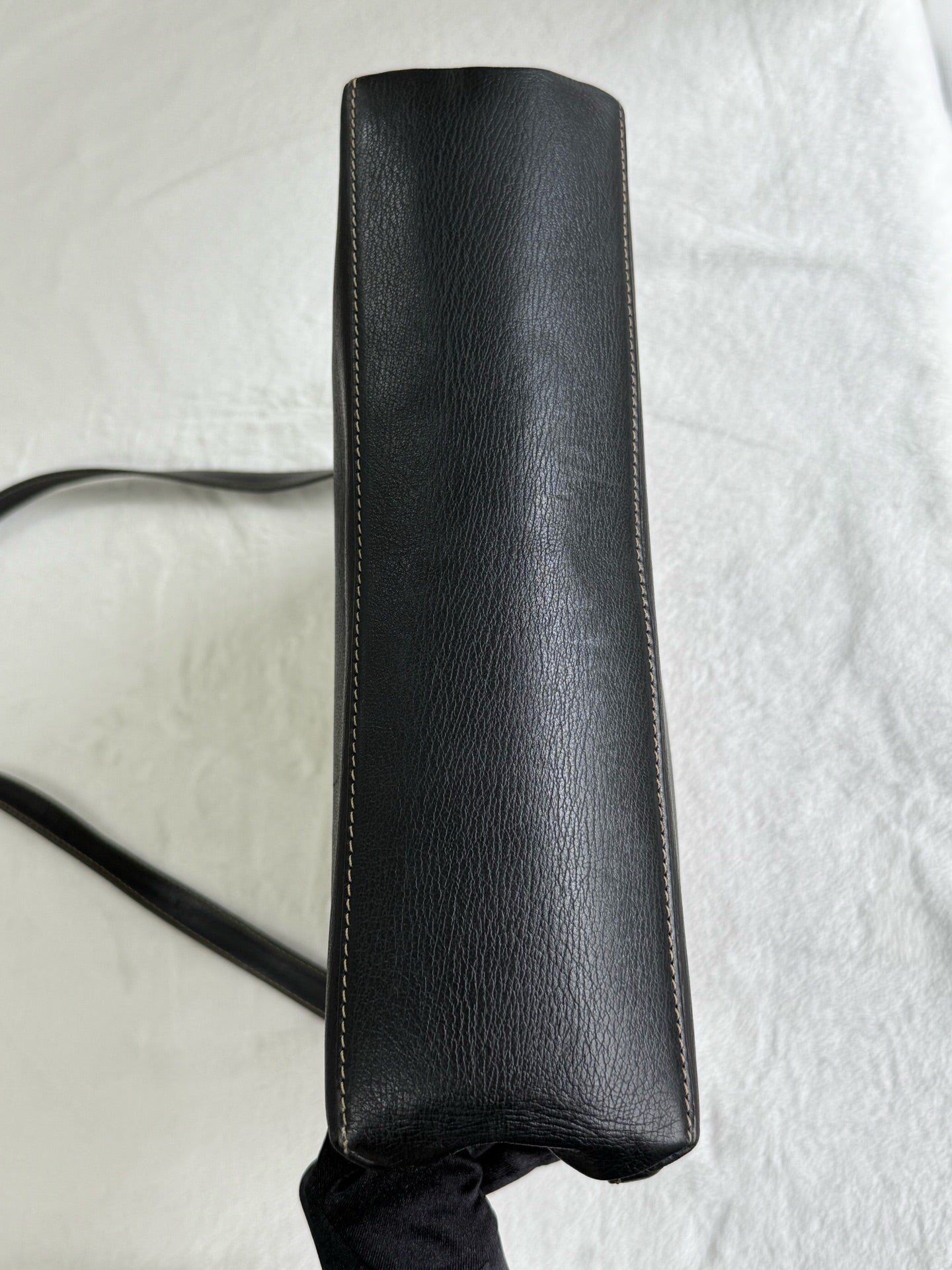 LOEWE Twisted handle 2WAY Shoulder bag Handbag Brown black Leather Gold