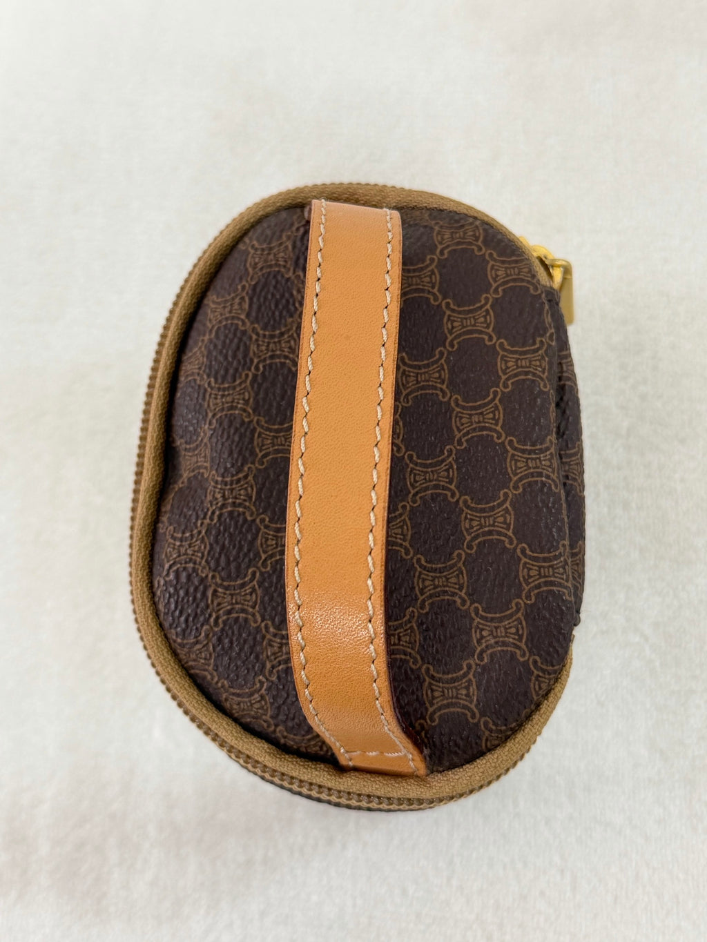 CELINE Macadam Round Vanity Bag - Brown