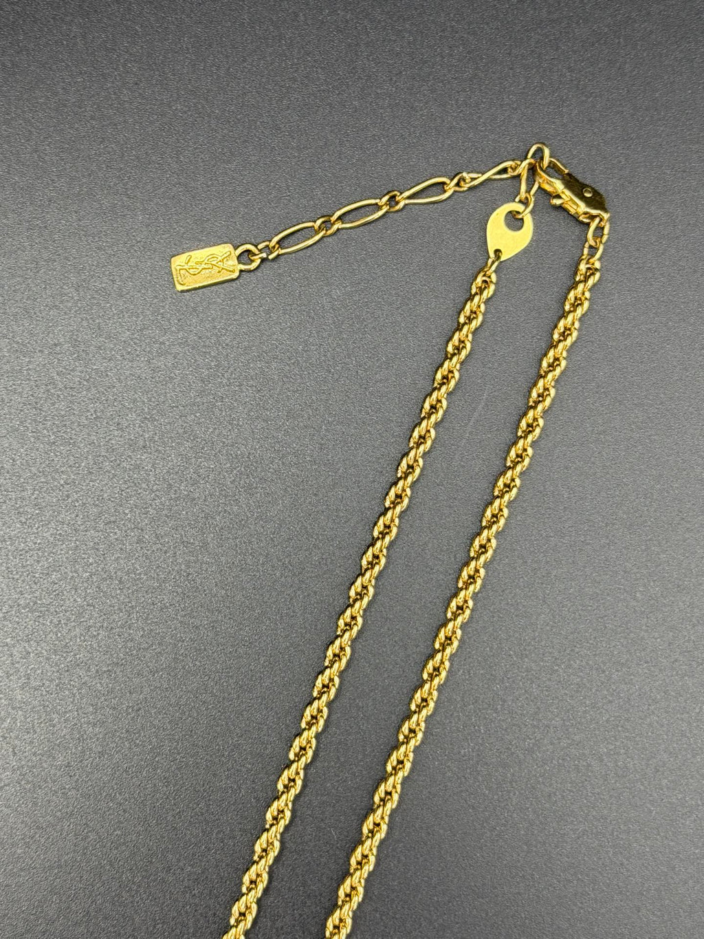 Yves Saint Laurent Vintage Gold Plated Baroque Pattern Necklace