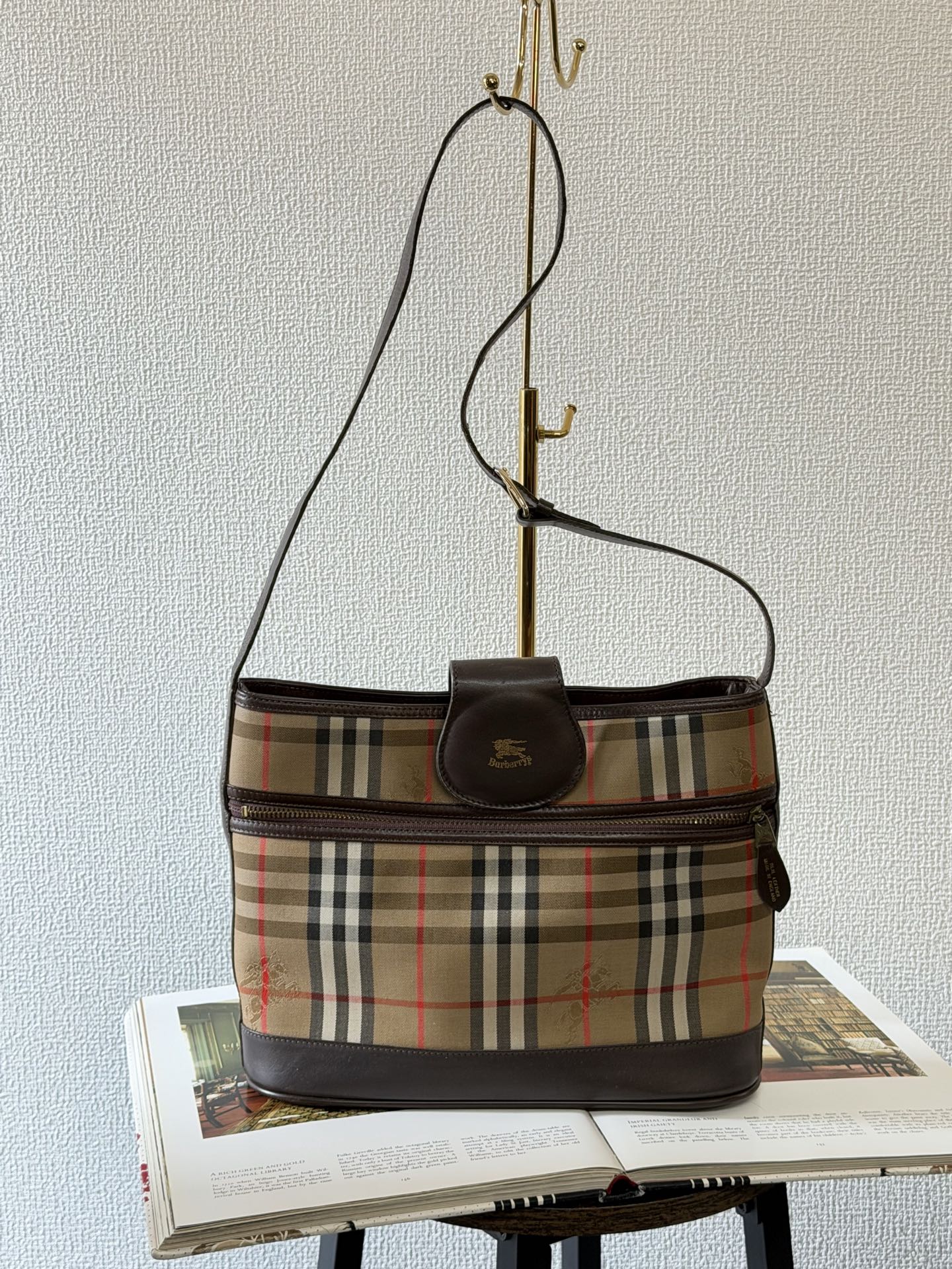 Burberry  Tote Shoulder Bag Check Canvas Archive Beige Check