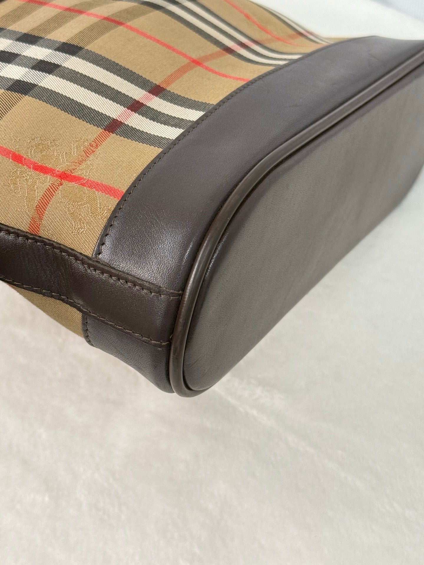 Burberry  Tote Shoulder Bag Check Canvas Archive Beige Check