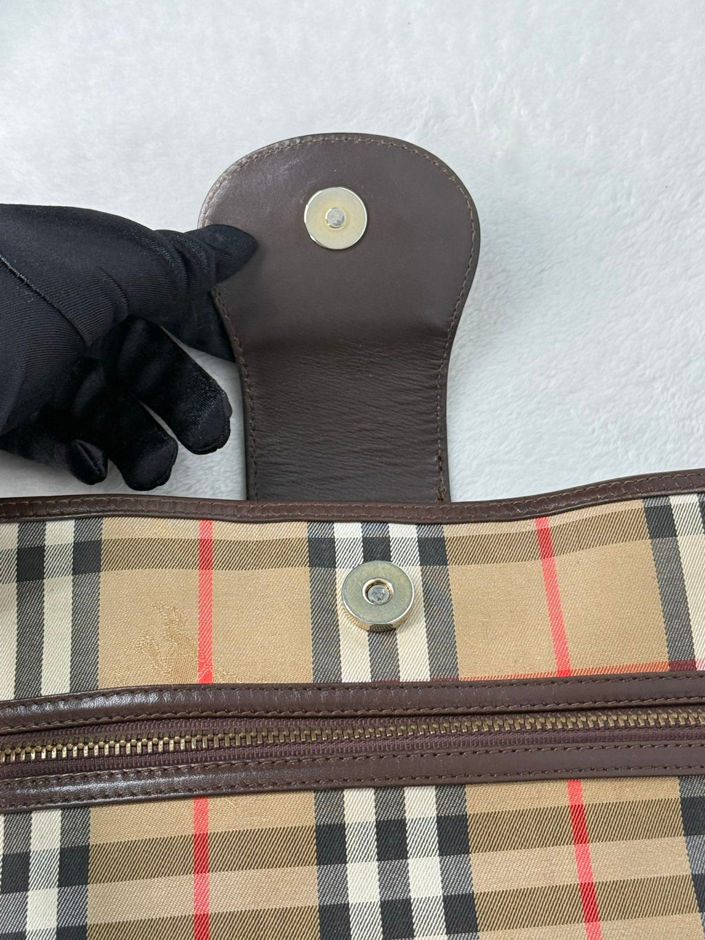 Burberry  Tote Shoulder Bag Check Canvas Archive Beige Check