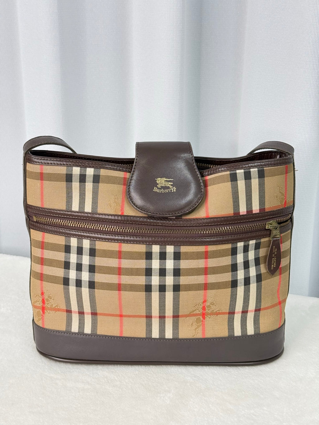Burberry  Tote Shoulder Bag Check Canvas Archive Beige Check