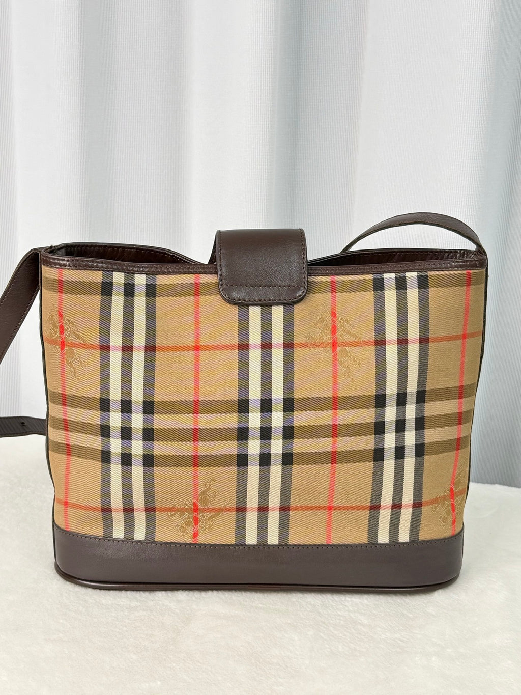 Burberry  Tote Shoulder Bag Check Canvas Archive Beige Check