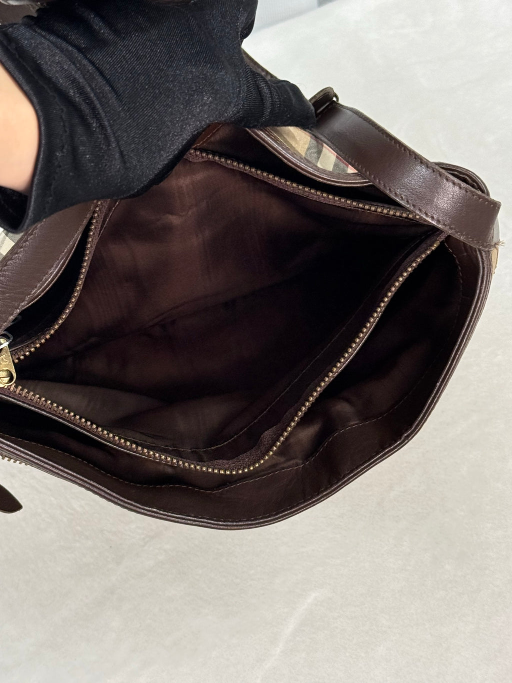 Burberry  Tote Shoulder Bag Check Canvas Archive Beige Check