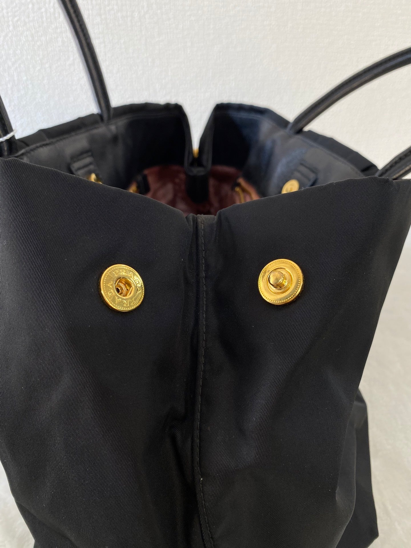 Prada Pocono Tessuto Nylon Ribbon Handbag Black