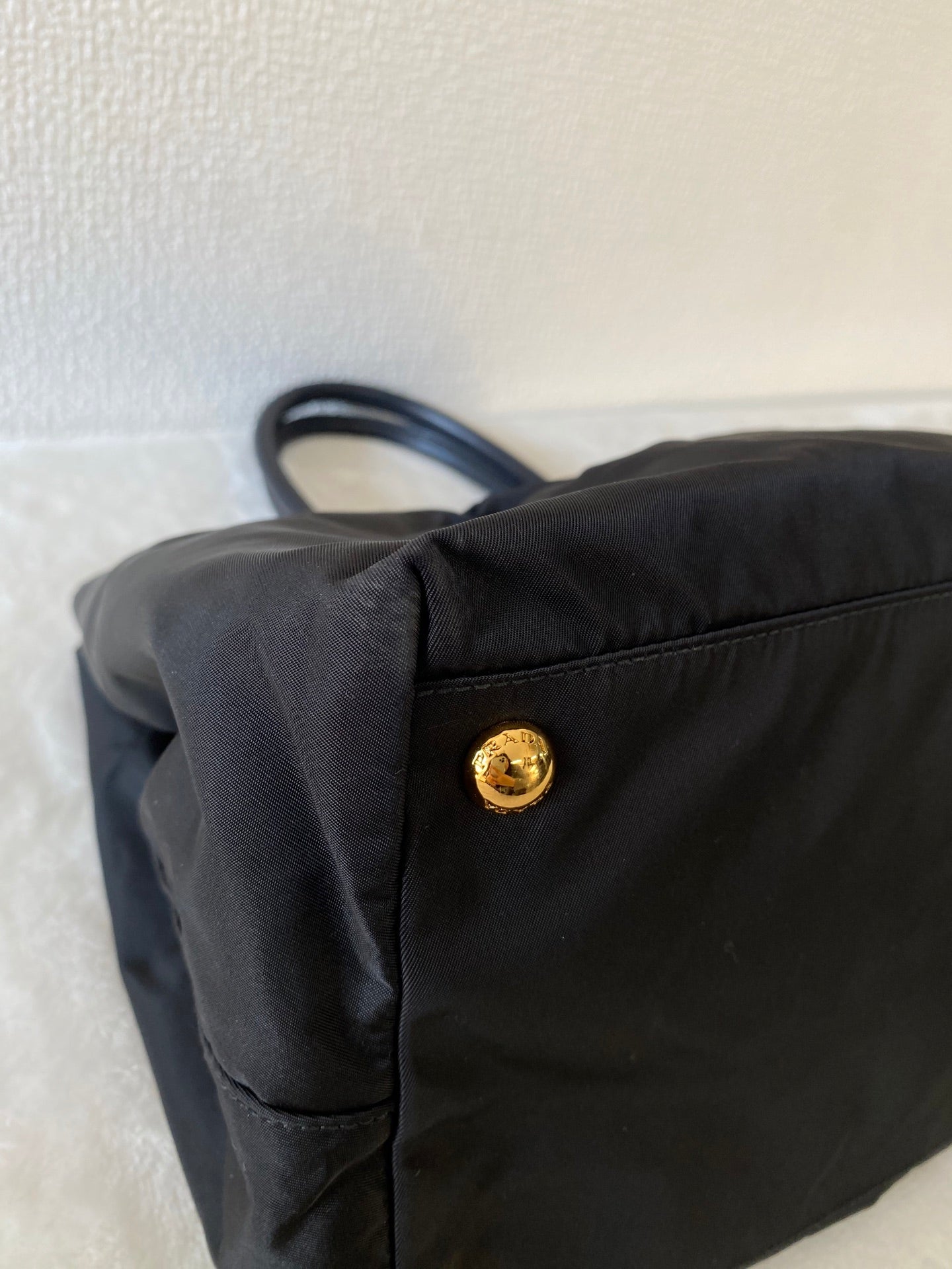 Prada Pocono Tessuto Nylon Ribbon Handbag Black