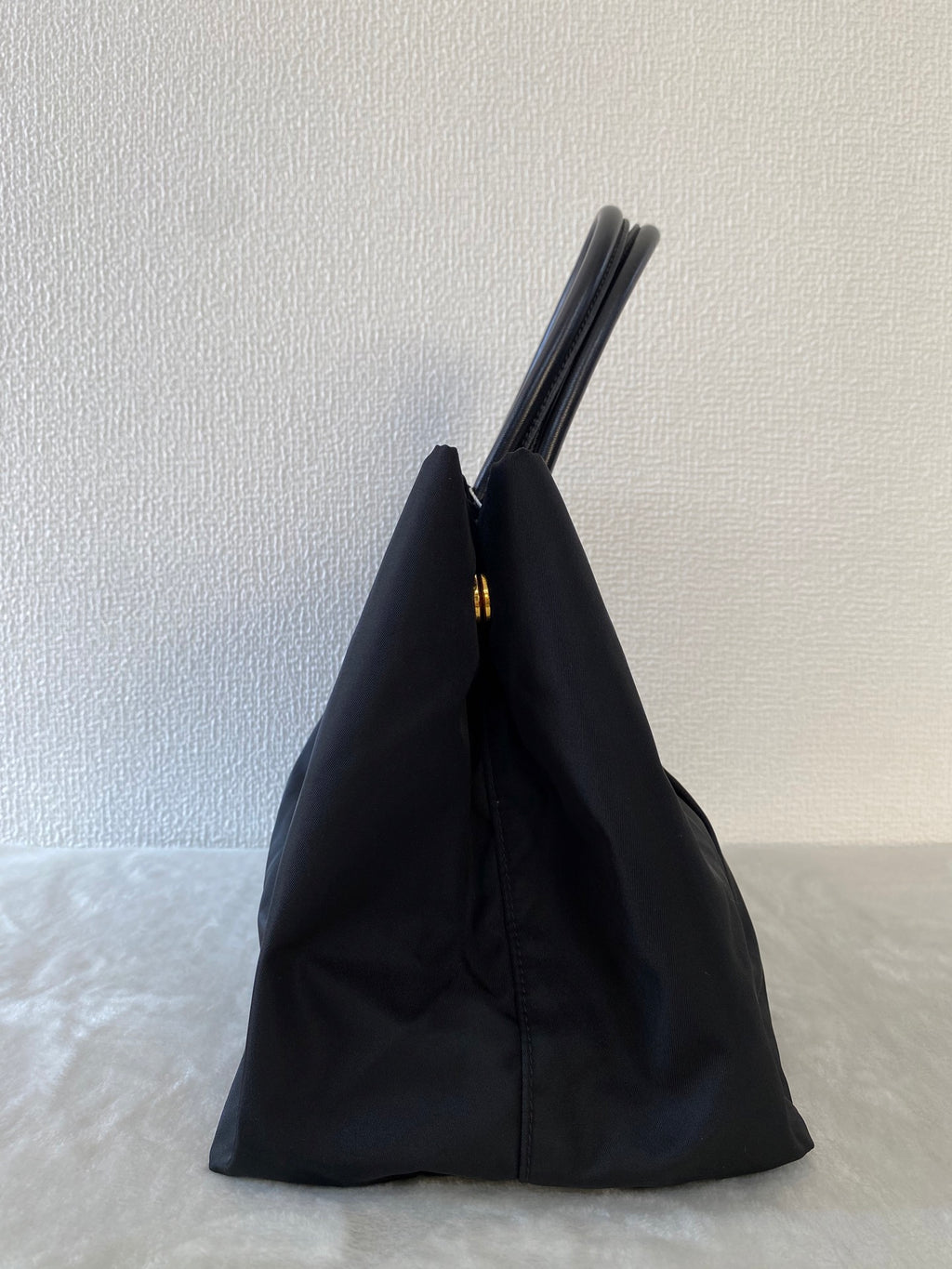 Prada Pocono Tessuto Nylon Ribbon Handbag Black