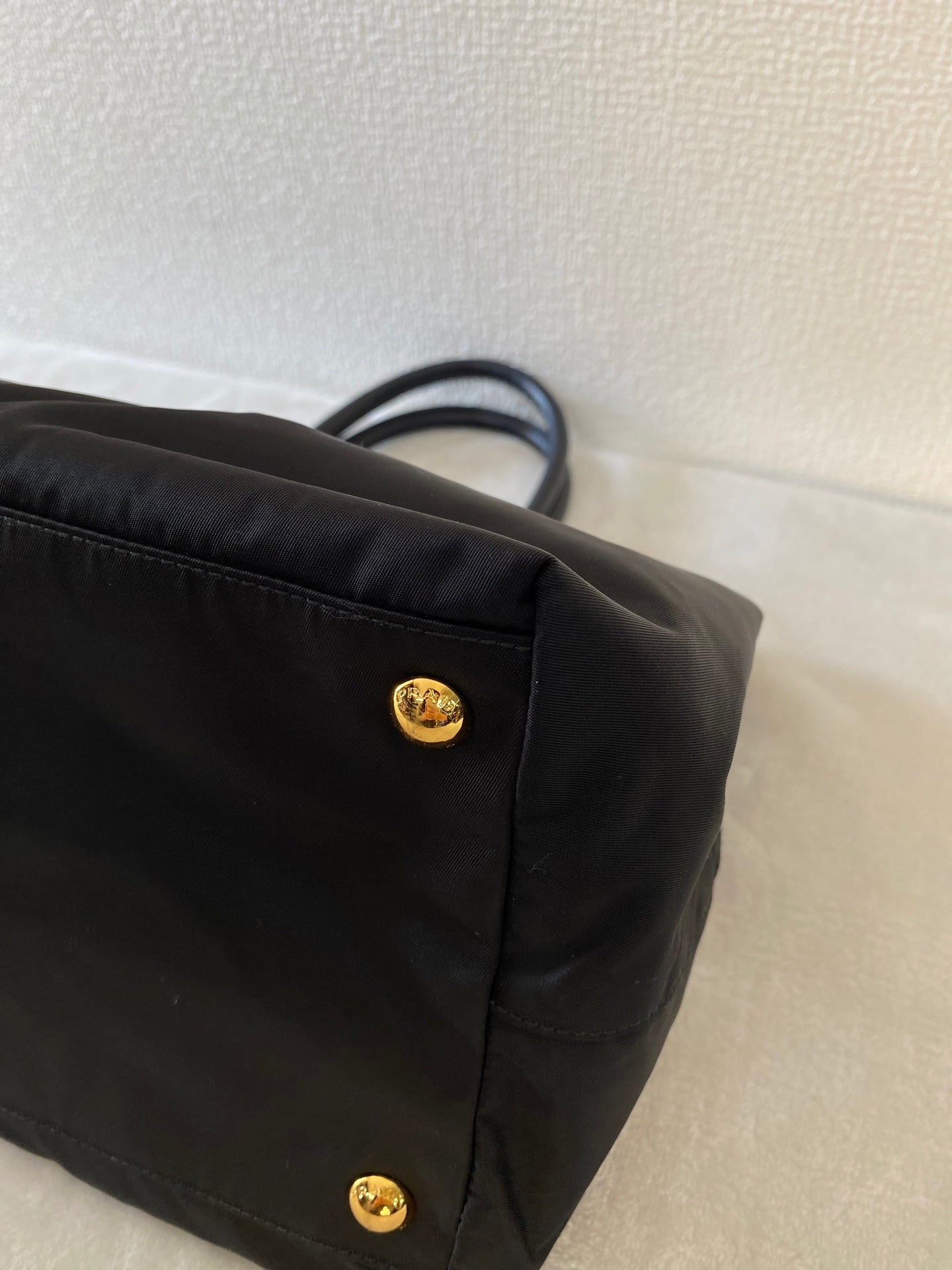 Prada Pocono Tessuto Nylon Ribbon Handbag Black