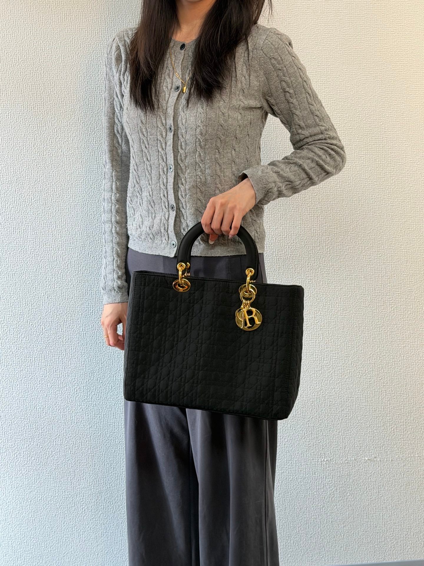Dior Lady Dior cloth handbag