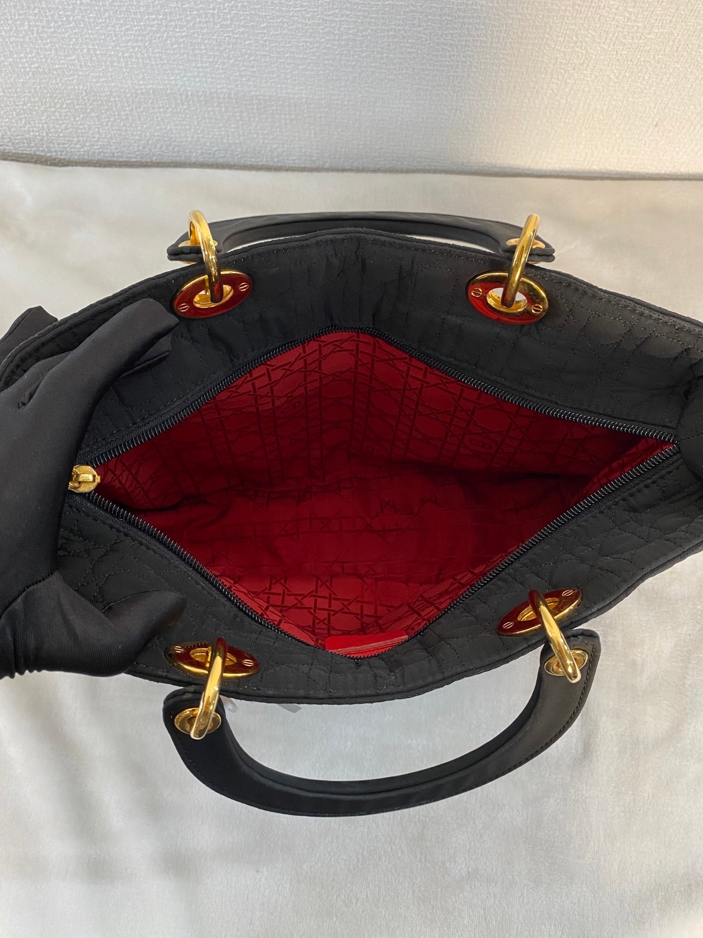 Dior Lady Dior cloth handbag